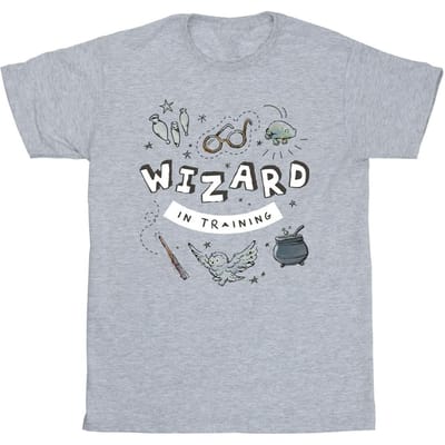 Harry Potter Jongens Tovenaar In Training T-Shirt (Sportgrijs)