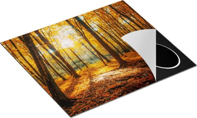 Chefcare Inductie Beschermer Herfst in Bos - 60x50 cm - Afdekplaat Inductie - Kookplaat Beschermer - Inductie Mat