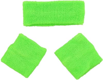 Finnacle - "3-in-1 Zweetbandjes Set: ~Hoofd & Pols~ - Licht Groen