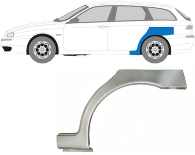 Reparatiepaneel achterspatbord voor Alfa Romeo 156 1997-2005 / Links
