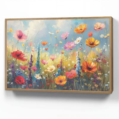 Wandlamp 90x60 cm - Oplaadbaar - Bloemen - Natuur - Botanisch - Kunst - Wandlampen binnen woonkamer - Slaapkamer lamp - Decoratieve nachtlamp - Vloerlamp draadloos