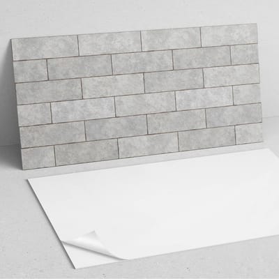 Coloray Wandpanelen Zelfklevend - 3D-baksteenpatroon PVC Wandpaneel - 100 cm x 50 cm - Grijs Wandbekleding Zelfklevend - 1 stuk - Texturen Wandpanelen Zelfklevend - Keuken Wandpanelen - Wandpanelen Badkamer