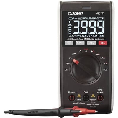 VOLTCRAFT VC171 Multimeter Digitaal CAT III 600 V Weergave (counts): 4000