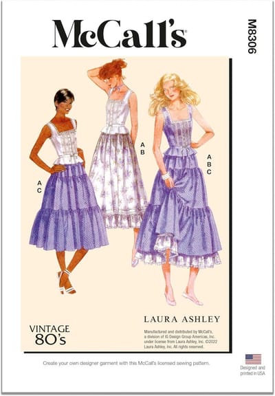 Naaipatroon Top Rokken - Kleding Patroon - Zelf Kleding Maken - Vintage Jaren 80 Stijl - Maten 6-14 - Meerkleurig