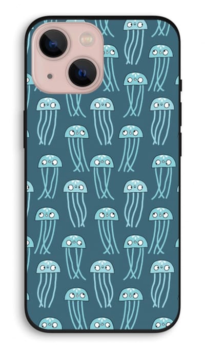 Case Company® - Hoesje geschikt voor iPhone 13 hoesje - Kwallie - Biologisch Afbreekbaar Telefoonhoesje - Bescherming alle Kanten en Schermrand