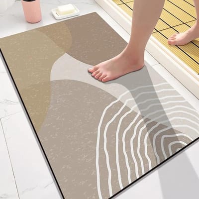 Superabsorberende badmat Geometrische antislip douchemat Bladeren Snel drogende diatomeeën modder badkamermat Entree deurmatten Vloermat 40x60cm
