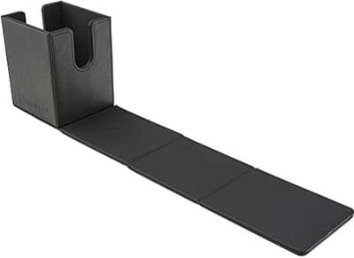 Zwarte Flip Card Deck Box voor Verzamelkaarten - Opslag en Bescherming voor Tot 100 Standaardformaat Kaarten