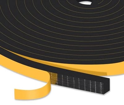 Hoogwaardige zelfklevende foam tape voor isolatie en geluidsdemping - 10 mm breed - 8 meter