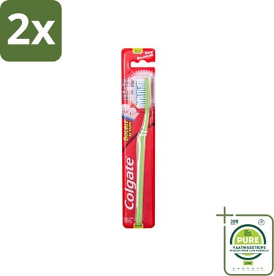 Colgate - Tandenborstel - Double Action Medium - 1 Tandenborstel - Voordeelverpakking - 2 stuks - Tandenborstel - Mondhygiëne