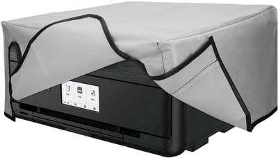 kwmobile hoes geschikt voor Canon Pixma TS9550 / G6050 / TR7550 / TR8550 - Beschermhoes voor printer - Stofhoes in lichtgrijs