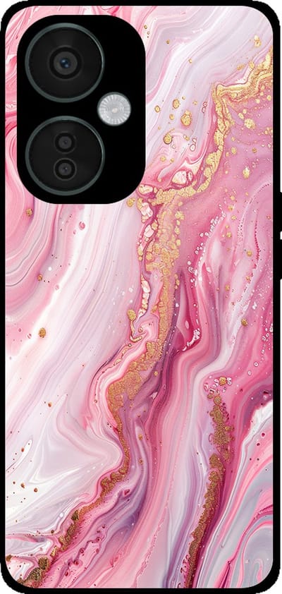 Smartphonica Telefoonhoesje Geschikt voor OnePlus Nord CE 3 met marmer opdruk - TPU backcover case marble design - Roze geschikt voor OnePlus Nord CE 3