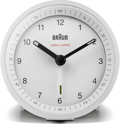 Braun BC07W-DCF - Wekker - Analoog - Radiogestuurde tijdsaanduiding - Wit