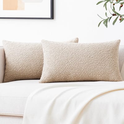 Decoratieve Boucle Sierkussenslopen Set van 2 - 30x50 cm - Getextureerde Boho Kussens voor Bank en Bed