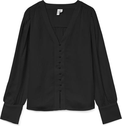 VERO MODA - VMFASANA L/S V-NECK SHIRT WVN BTQ GA - Dames - Blouses