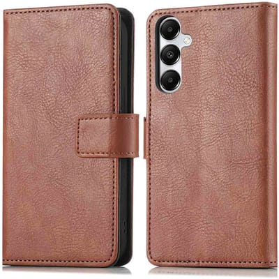 imoshion Hoesje - Geschikt voor Samsung Galaxy A17 (5G) / A17 (4G) - Luxe Bookcase - Bruin