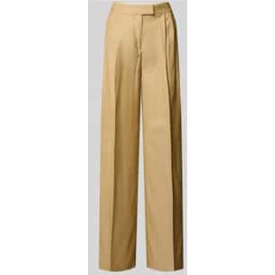 Linnenmix wijde pantalon met plooien en plooien voor vrouwen COMMA