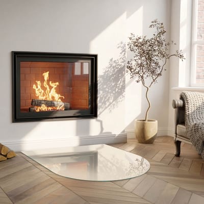Coloray Vloerplaat Houtkachel - Vloerplaat voor Houtkachel - 100 cm x 100 cm - Vloerplaat Open Haard - Geel Vloerplaat Kachel - Onderplaat Voor Houtkachel - Plaat voor Onder Kachel - Kachel Vloerplaat - Verwarmingsaccessoires