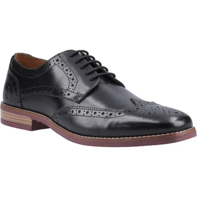 Hush Puppies Mack Leren Heren Zwarte Brogues Schoenen