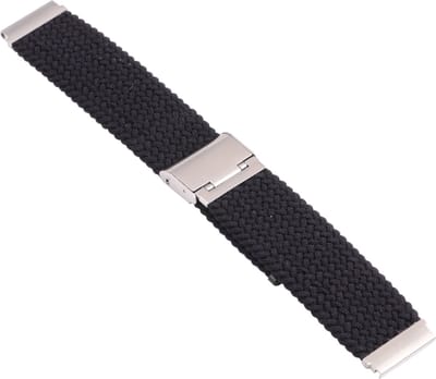 Bandje van gevlochten nylon - geschikt voor Samsung Galaxy Watch 7 / Watch FE / Watch 6 / Watch 6 Classic / Watch 5 / Watch 5 Pro / Watch 4 / Watch 4 Classic - zwart