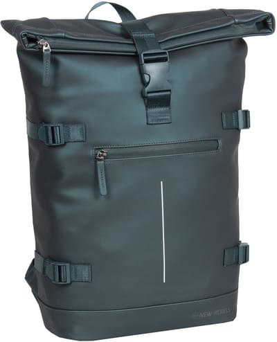 New Rebels William Riverside Metallic Green 19L Rugzak Waterafstotend Laptop 15.6
