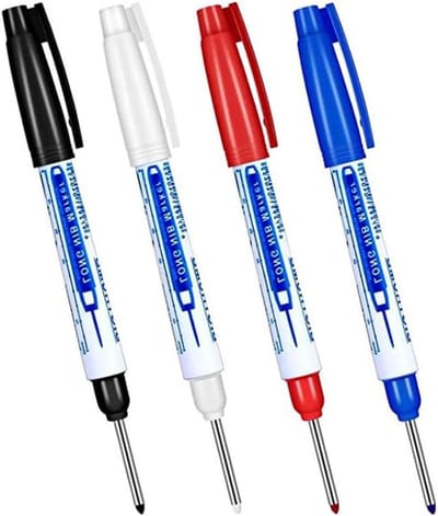 Diepe Gat Markeerstiften - Marker Pen Lange Kop - Precisie Markeren - Extra Lange Penpunt - 30 mm Puntlengte
