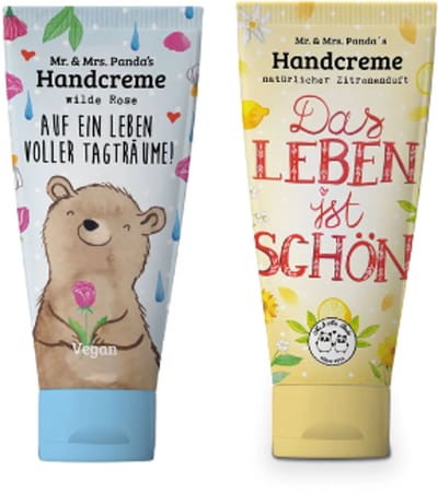 Mr. & Mrs. Panda Handcrème Set - Wild Rose & Citroen | 2x 75 ml - Vegan Handverzorging | Hydraterende Handcrème Set - Lente/Zomer Limited Edition 2026