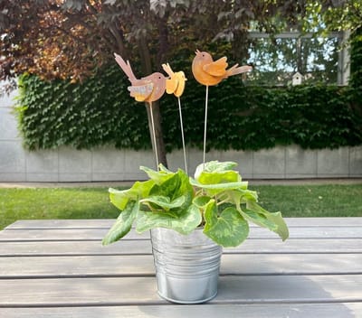 Dailygoods- Tuinkappen - 3 Stuks Vogeldecoratie - Tuindecoratie Metaal - Robuust en Duurzaam - Afmetingen 12 cm x 30 cm - Ideaal voor Balkon en Tuin