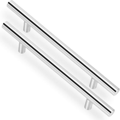 20 Stuks T-vormige Holle Handgrepen van RVS voor Meubels - 128mm Spacing voor Keuken, Badkamer en Laden
