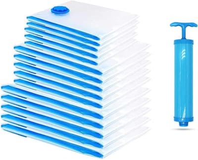 Famanu - Vacuümzakken voor kleding vacuüm opbergzakken 12stuks opbergzakken voor reizen 2stuks x 100cm 2stuks x 80cm 4stuks 80 x 60 cm 4stuks 60