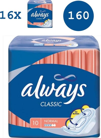 Always Classic Normal - 16 x 10 stuks (160 stuks) - Voordeelverpakking