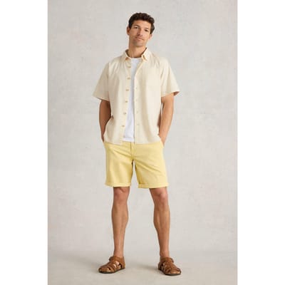 White Stuff Ely Linen Cotton Ss Shirt Natural White Taglia: M | Camicie Casual Outlet | Uomo | Bianco