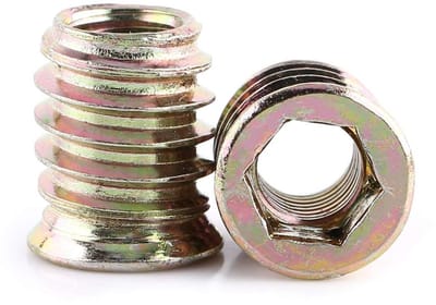 20 Stuks Meubelmoeren Hexaansluiting Draad voor Houten Meubels van Koolstofstaal (M8*25mm) - Duurzaam en Sterk