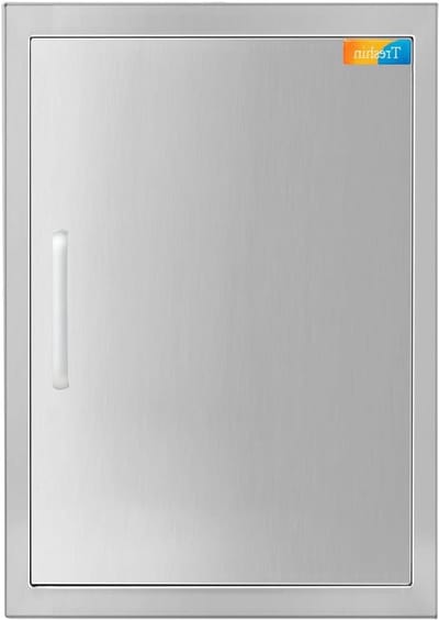 Buitenkeukendeur - BBQ Deur - Buiten Koken - Roestvrij Staal - 17' B x 24' H - Zilver