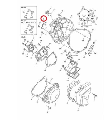 Protection came embrayage origine pour Moto Yamaha 1000 R1 5VY154990000 Neuf