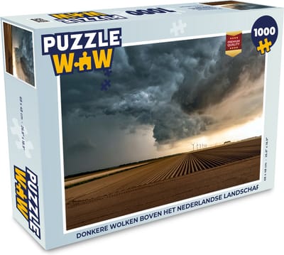 Puzzel Donkere wolken boven het Nederlandse landschap - Legpuzzel - Puzzel 1000 stukjes volwassenen