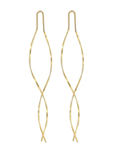 ARLIZI 2158 Doortrekoorbellen twisted - verguld - 8,6 cm