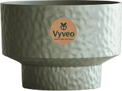 Vyveo - Bloempot Luno - 28x20 - Bruin - Bloempot voor binnen en buiten - Lichtgewicht - Breukbestendig - Vorstbestendig - UV-bestendig