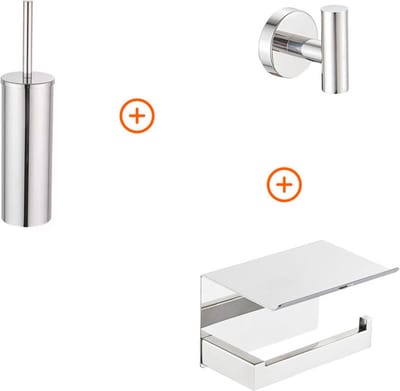 Toilet accessoires set Chroom exclusief
