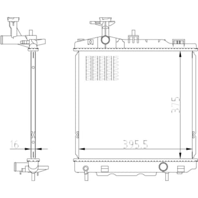 Radiator, motorkoeling NRF 550022