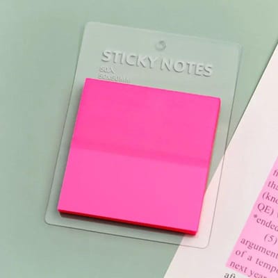 50 Vel Transparante Post-its Waterdicht Kleurrijk Doorzichtig Notitieblok Zelfklevend Memo Bericht Herinnering Kantoor School roze