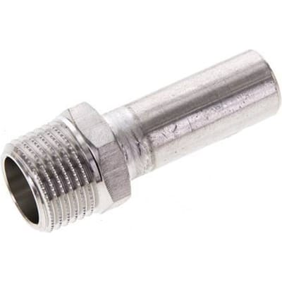 Perskoppeling - 15mm Buiseinde & R 1/2'' Buiseinde - RVS