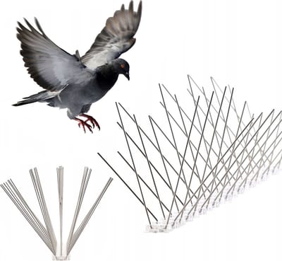 Metalen Duivenpinnen, duivenverjager, Vogelwering, vogelpinnen 50 cm, 40 spikes (6 stuks)