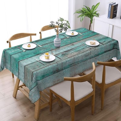 Houten Plaat Print Rechthoekige Tafelkleed voor Tafeldecoratie Waterdicht Machine Wasbaar Herbruikbaar Tafelkleed voor Tafel Buiten 90x140cm