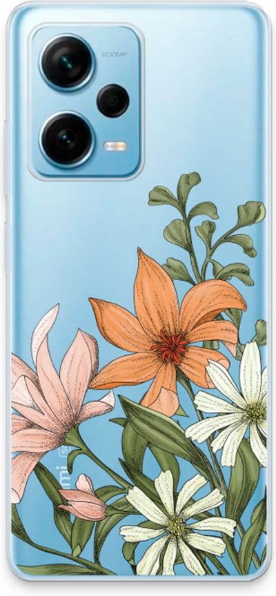 Case Company® - Hoesje geschikt voor Xiaomi Redmi Note 12 Pro Plus hoesje - Floral bouquet - Soft Cover Telefoonhoesje - Bescherming aan alle Kanten en Schermrand
