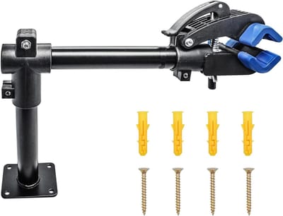 Fiets Reparatie Stand - Fiets Werkstandaard Fietsklamp - Fiets Onderhoud - Verstelbare Klem 30-75mm - 13.97 cm Hoogte - Zwart