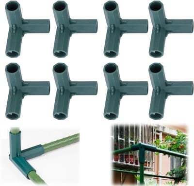 Sterke 3-Weg Plantondersteuning Connector voor Kassen, 16mm Hoogwaardige Materialen, Tuinaccessoires en Constructiemateriaal voor Plantensteunen