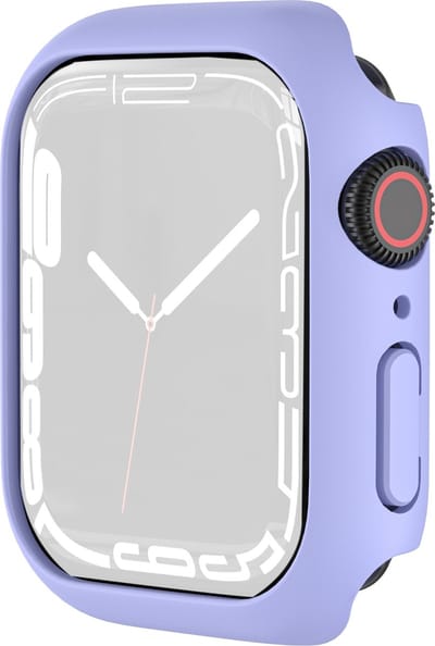 By Qubix - Apple Watch 41mm Hard case (open front) - Lila - Geschikt voor Apple Watch 41mm hoesje - screenprotector - Bescherming iWatch - Bescherm hoesje