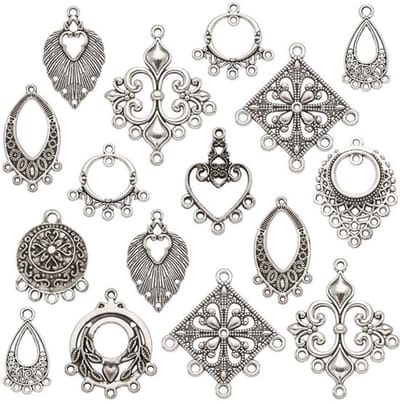 Dailygoody - Kroonluchter Componenten - Antiek Zilver - 10 Stijlen