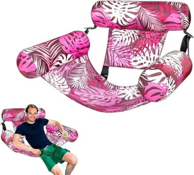 Zwembad Drijver - Water Lounge Stoel - Ontspannen in water - Lichtgewicht en draagbaar - 76x40.5x61 cm - Roze