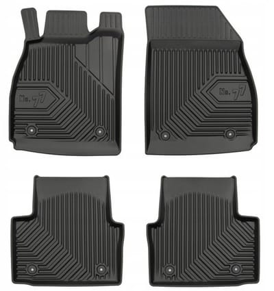 Frogum No.77 Luxe Rubberen Automatten Set - Geschikt voor OPEL INSIGNIA A (2008-2017) - 4-delig - Perfecte Pasvorm - Geurloos TPE - 4 cm Hoge Rand - Zwart